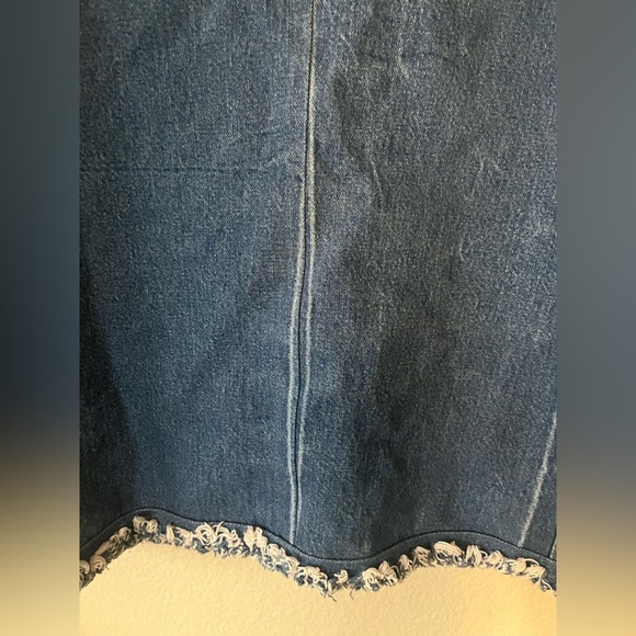 Handmade Denim Patchwork Frayed Vest Women's Size M - Picture 7 of 12